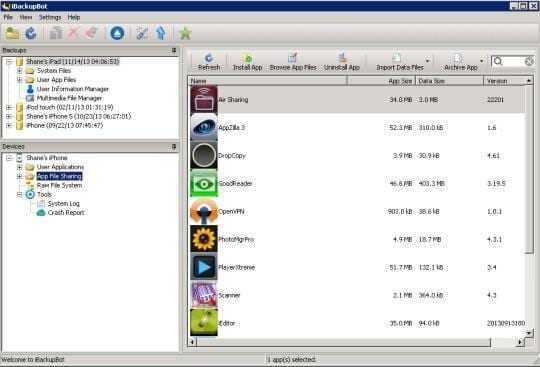 Обзор iBackupBot