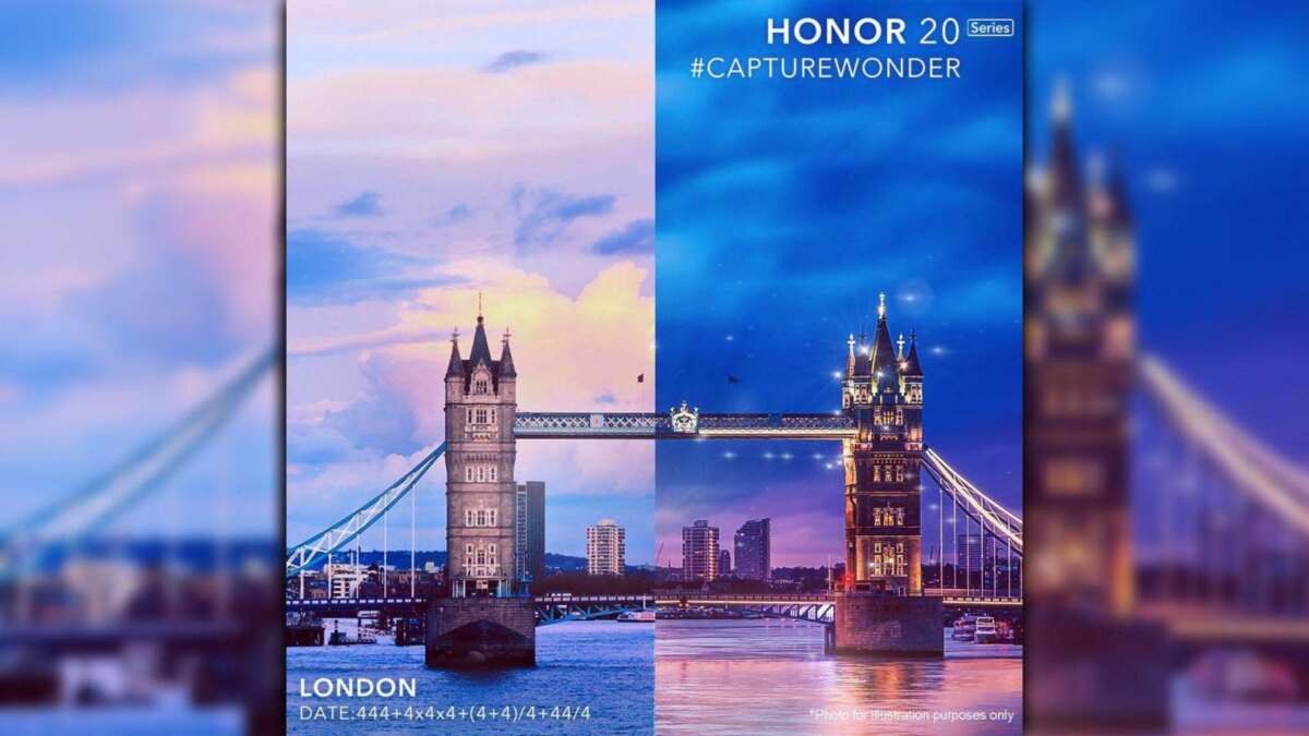 Honor представит смартфоны Honor 20, Honor 20 Lite и Honor 20i 21 мая на презентации в Лондоне