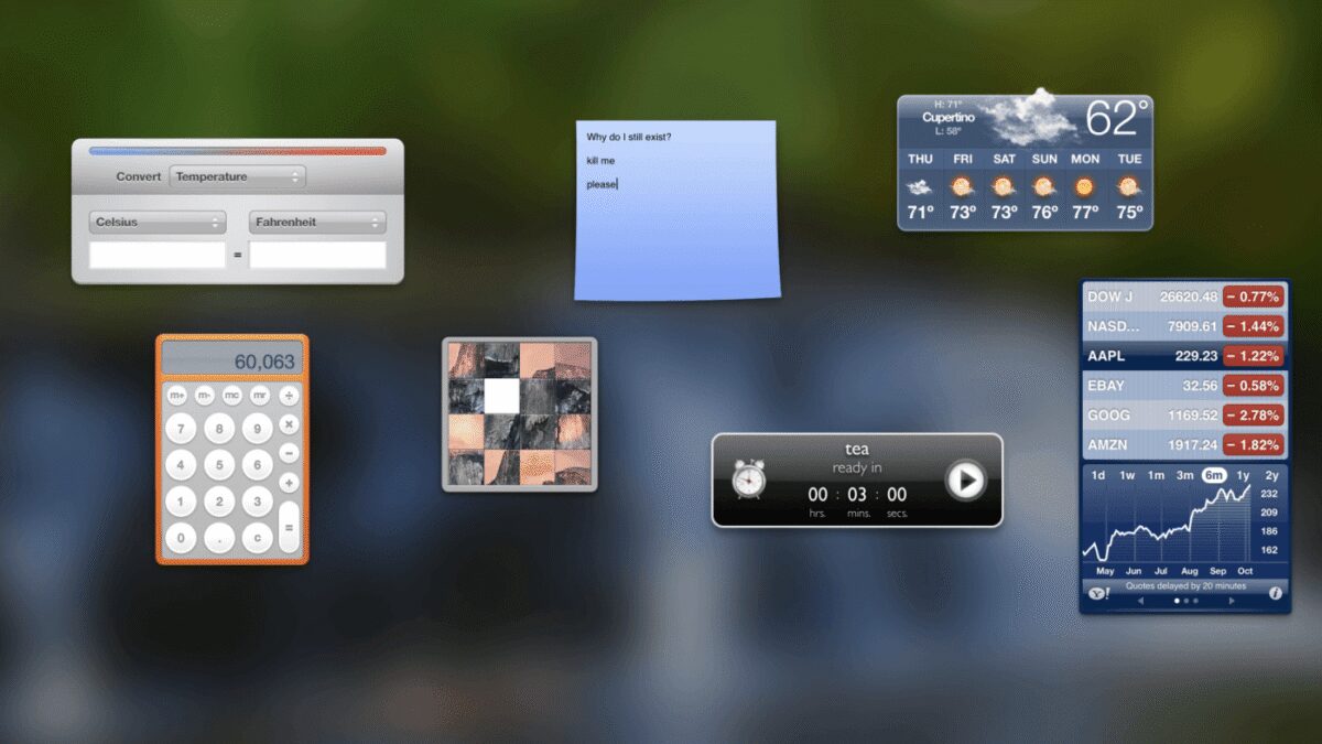 Панель Dashboard исчезла из новой macOS Catalina