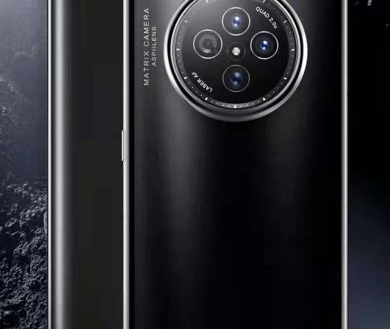 Камера Honor V40 с круглыми объективами и надписью MATRIX CAMERA