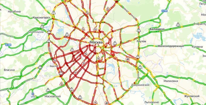 Яндекс.Карты рассказали, что пробки в сентябре будут возвращаться медленно