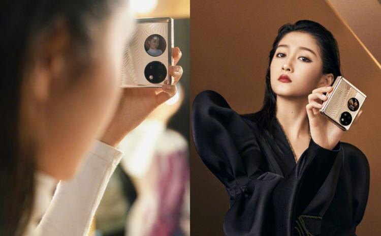 Huawei тизерит складной смартфон P50 Pocket в серебристой расцветке