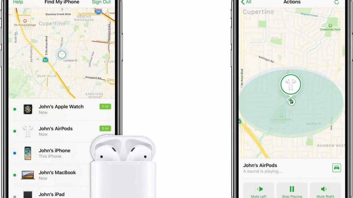 Как найти потерянные наушники Apple AirPods