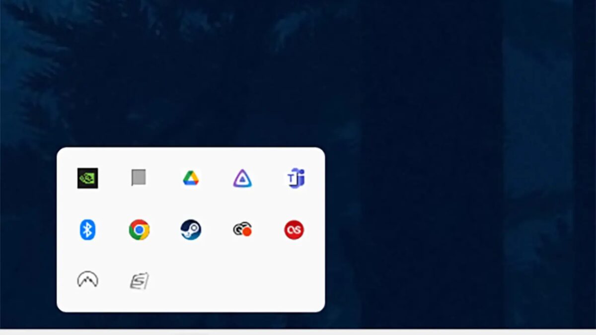 панель задач Windows с запущенными иконками программ