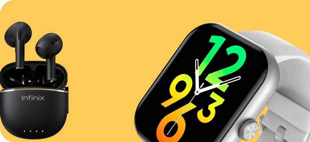 Infinix представила в России беспроводные наушники и смарт-часы