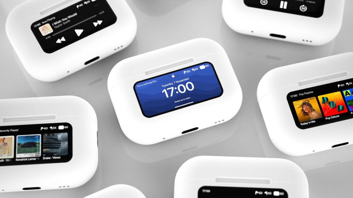 Apple получил патент на AirPods с кейсом-экраном