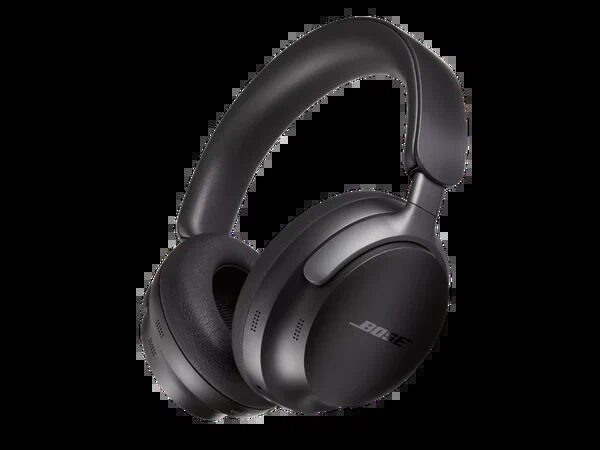 Черные накладные наушники с шумоподавлением профиль сбоку