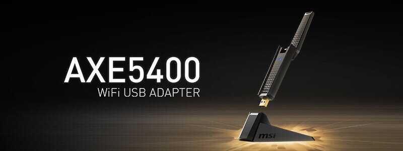 MSI выпустил компактный трехдиапазонный USB-адаптер Wi-Fi 6E – AXE5400