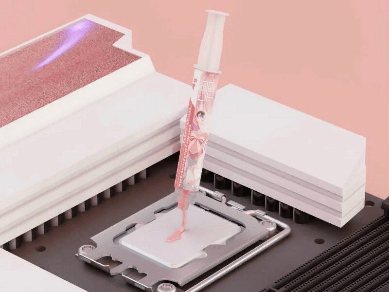 Компания CWTP представила розовую термопасту для ПК-сборок