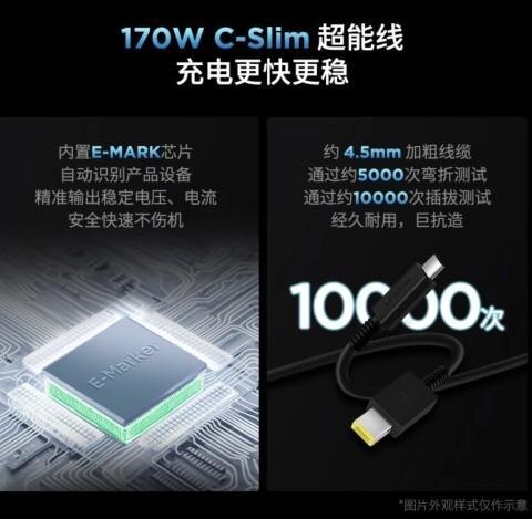 Блок питания Lenovo Legion C170 с усиленной кабельной частью и разъемом USB Type-C