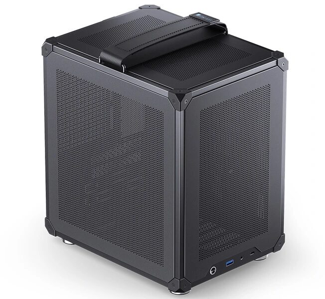 Компактный компьютерный корпус JONSBO C6-ITX с ручкой для переноски спереди и вентиляторными отверстиями