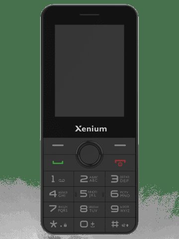 Кнопочный телефон Xenium с большими клавишами и экраном спереди