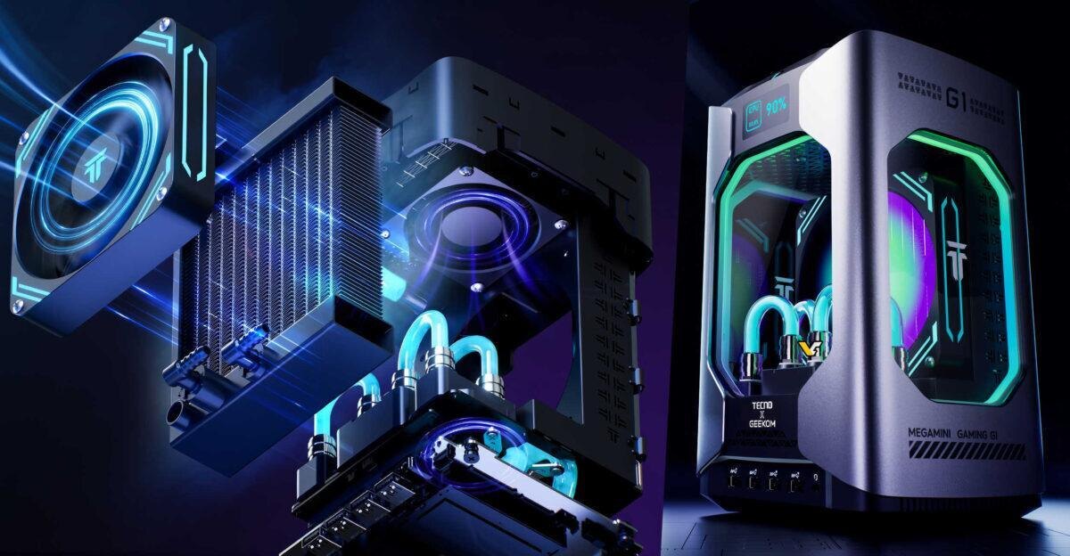TECNO и Geekom анонсировали игровой компьютер, оснащенный видеокартой RTX 4060 и жидкостным охлаждением