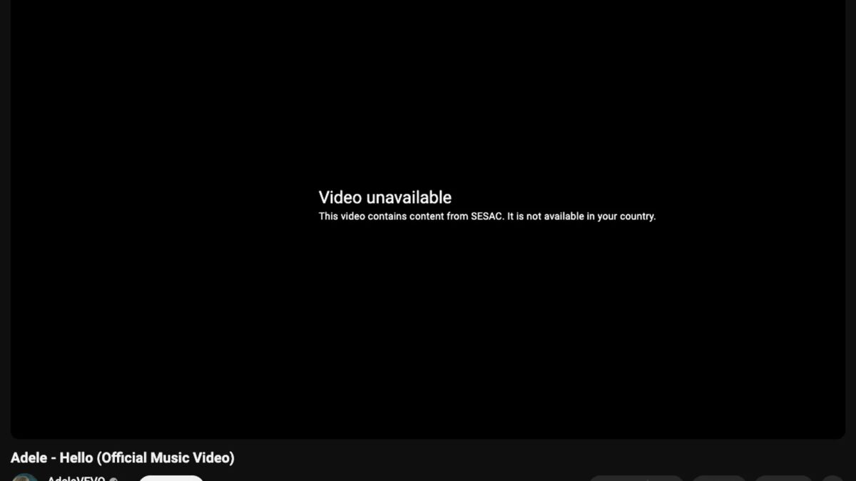 YouTube удалил песни Adele, Nirvana и других артистов из-за спора с SESAC 3 youtube adele sesac.jpg