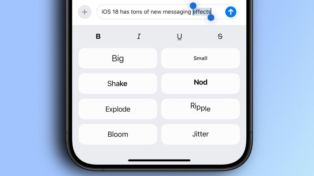 Как использовать новые текстовые эффекты в iMessage на iPhone с iOS 18