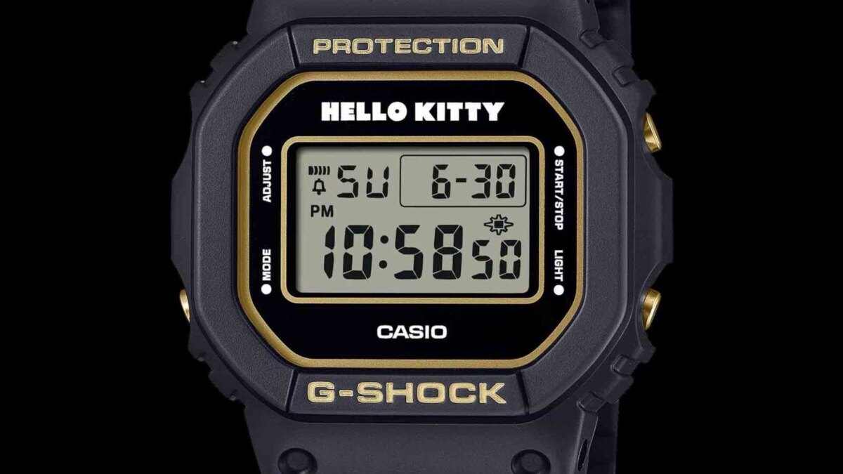 Casio и Hello Kitty выпускают ограниченную серию часов G-Shock DW-5600KT24-1JR в честь 50-летия компании