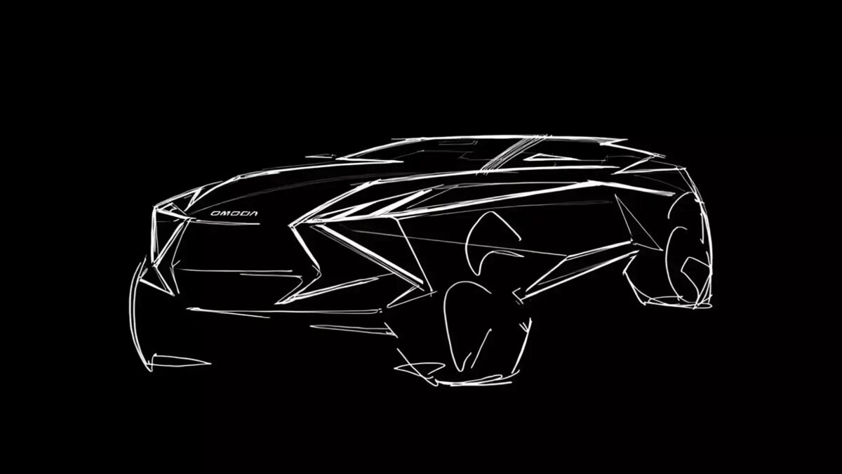 Первый взгляд на Omoda C3: новый доступный кроссовер показали на дизайнерских эскизах