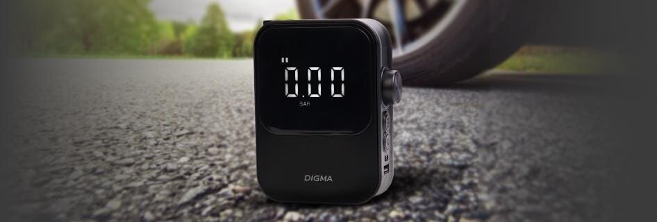 Digma представила автомобильный компрессор QBK-120 с аккумулятором