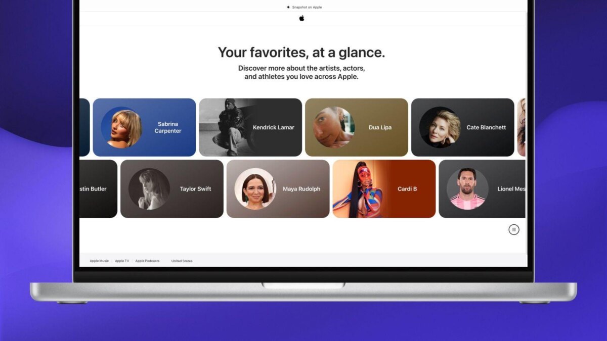 Apple запустила новую страницу Snapshot — избранное в одном месте