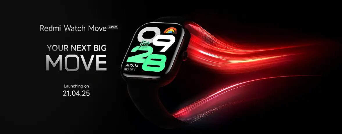 Умные часы Redmi Watch Move выходят 21 апреля — AMOLED, звонки и GPS за копейки