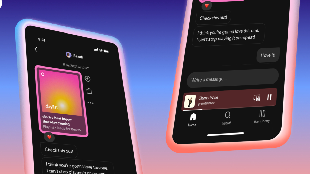 Spotify запускает личные сообщения для пользователей