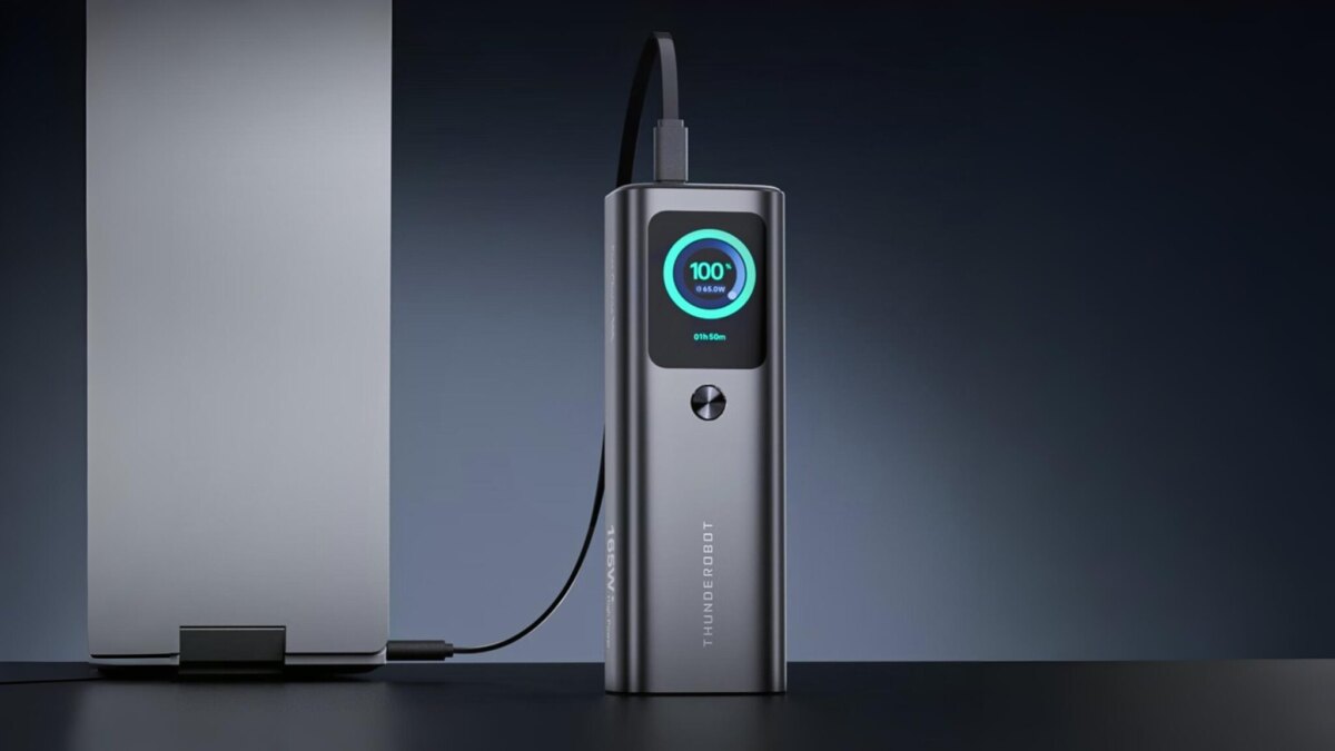 Thunderobot представила пауэрбанк V20 Pro с мощностью 165 Вт и встроенным кабелем
