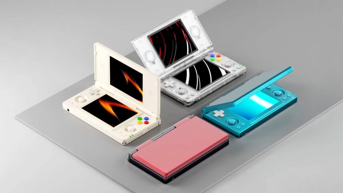 Anbernic готовит бюджетную двухэкранную консоль в стиле Nintendo