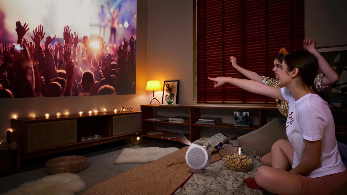 BenQ представила GV32 — компактный потолочный проектор с Google TV и поддержкой Netflix 4 benq gv32 portable ceiling projector
