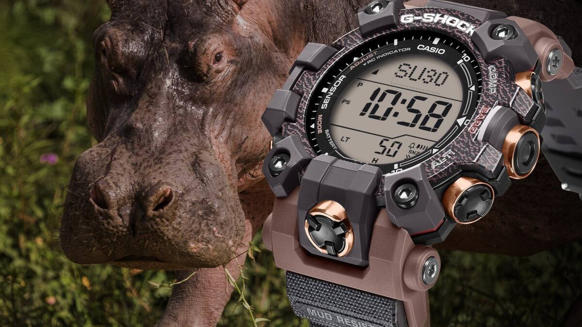 Casio представила лимитированные часы G-Shock Mudman GW-9502KJ-8, вдохновлённые бегемотом