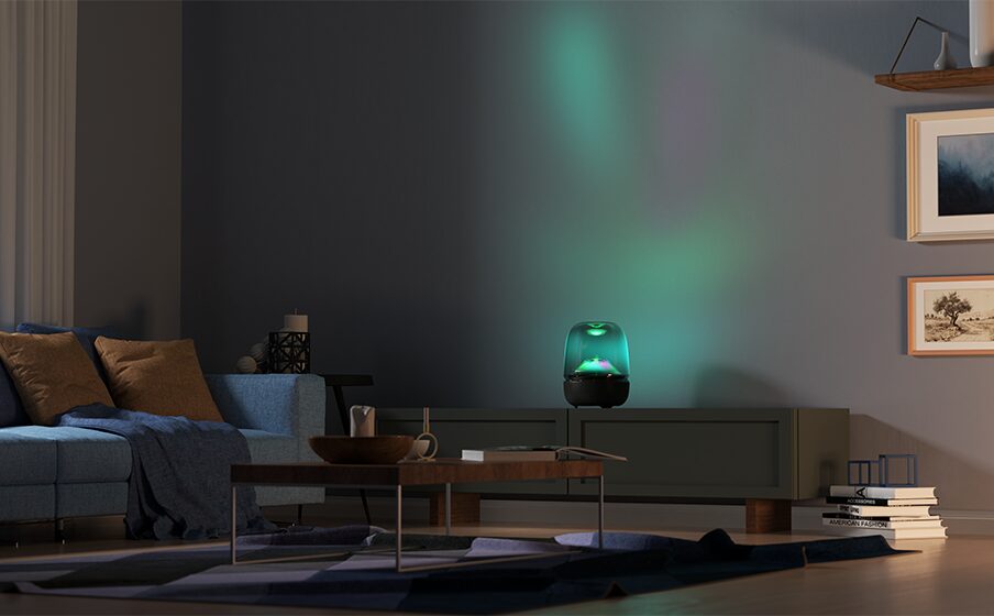 Harman Kardon представила прозрачную колонку Aura Studio 5 с динамической подсветкой