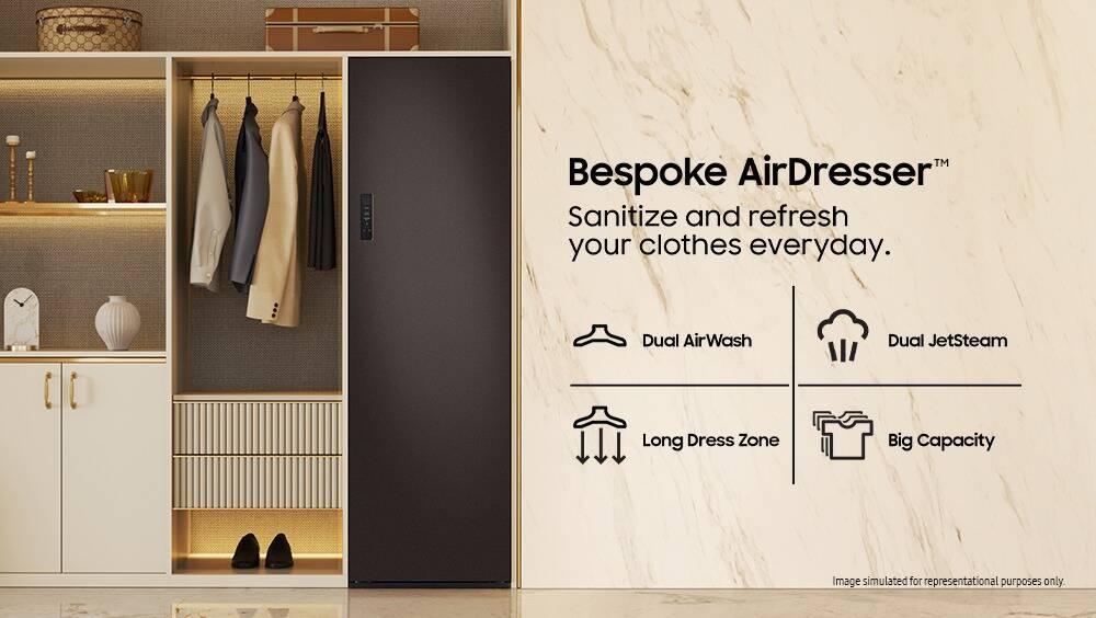 Представлен обновлённый Samsung Bespoke AirDresser: бережный уход за одеждой без стирки