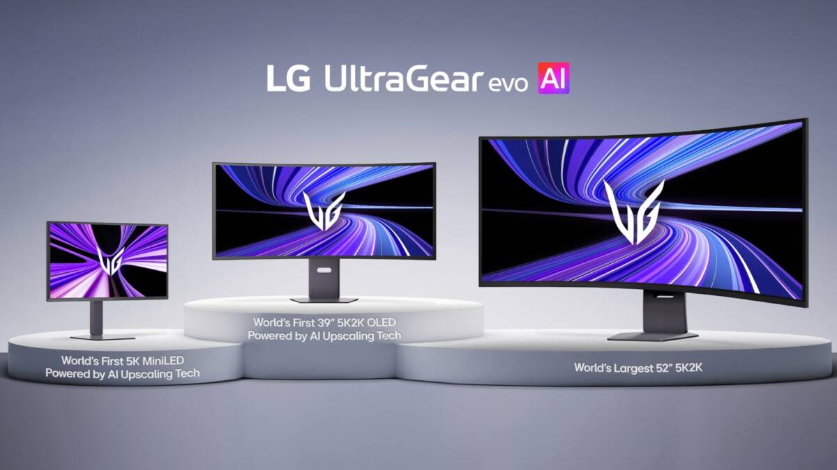 LG анонсировала серию игровых мониторов UltraGear evo с ИИ-апскейлингом и разрешением 5K+