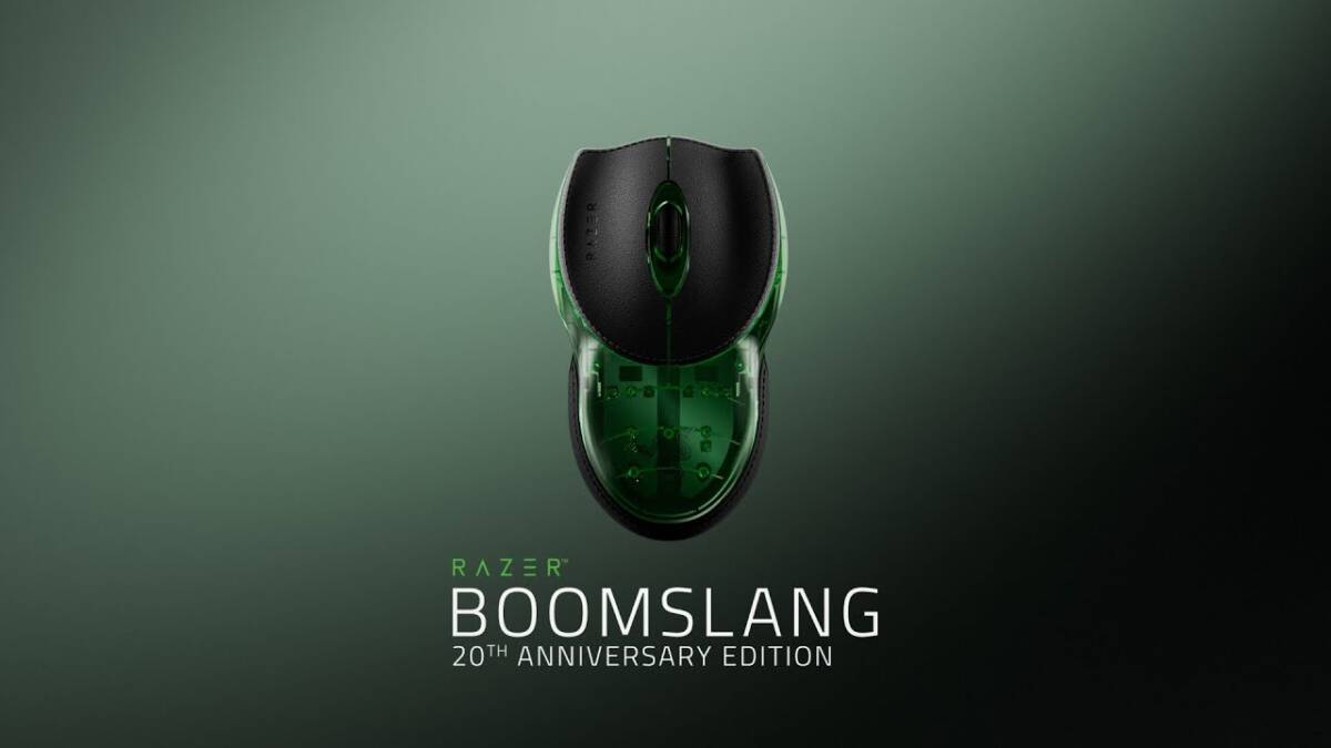 Razer перезапустила свою первую игровую мышь Boomslang в честь 20-летия бренда