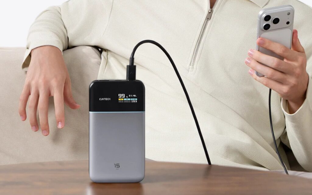 Cuktech представила тонкий пауэрбанк 15 Air на 15 000 мА·ч с быстрой зарядкой до 65 Вт