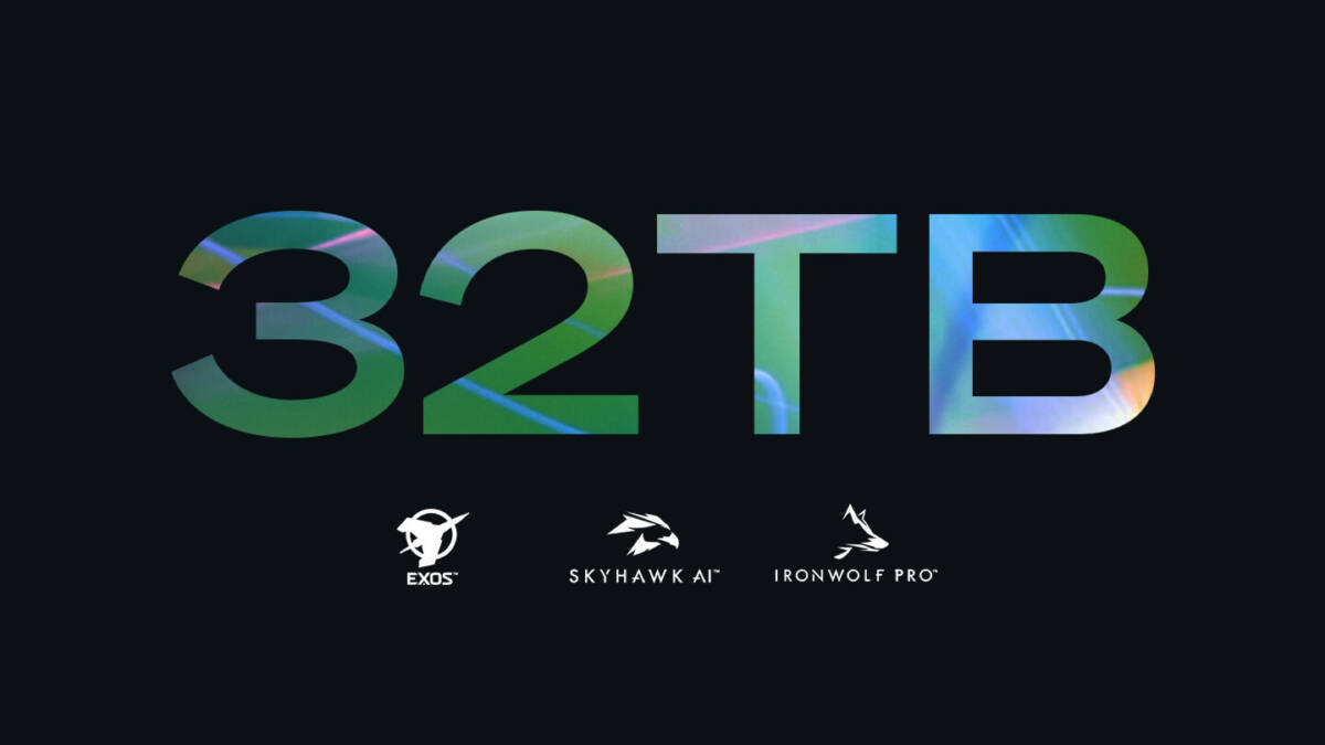 Seagate представила жёсткие диски объёмом 32 ТБ для дата-центров, NAS и систем видеонаблюдения