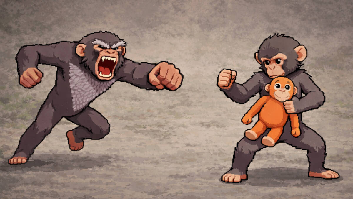 Бесплатная браузерная игра Zoo Fighter про макаку Панча заставит побороть 100 обезьян