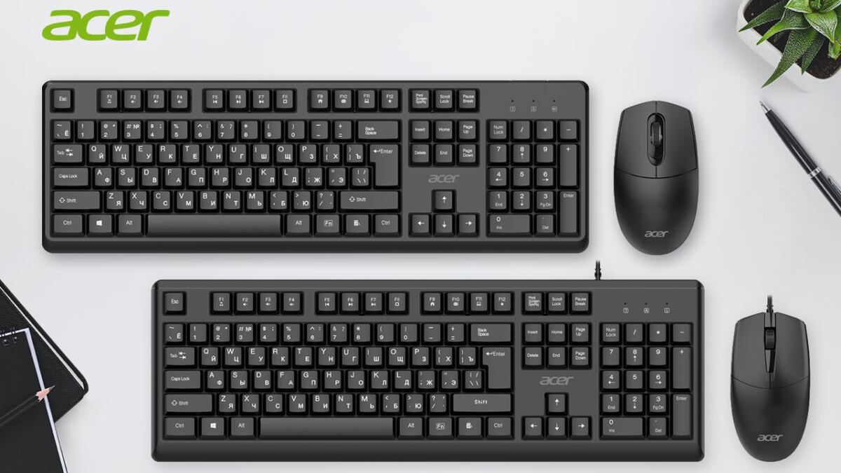 Acer представила проводной и беспроводной офисные наборы OCC500 и OCC501