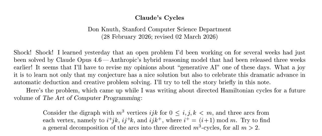 Claude Opus 4.6 решил задачу Кнута о гамильтоновых циклах в ориентированных графах