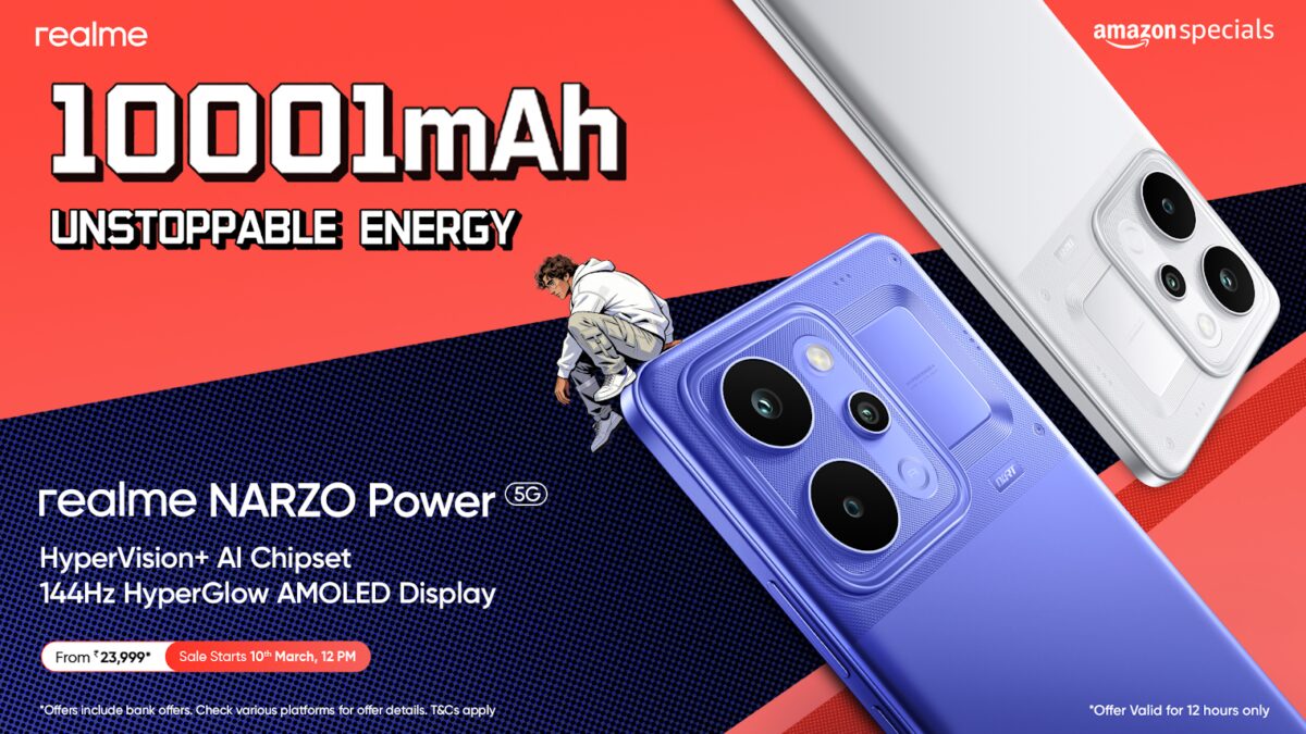 Realme Narzo Power получил аккумулятор на 10 001 мА·ч и AMOLED-экран 144 Гц