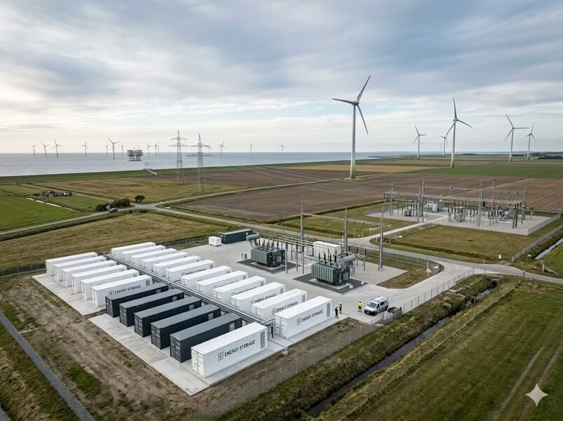В Германии построят батарейное хранилище на 250 МВт для ветра