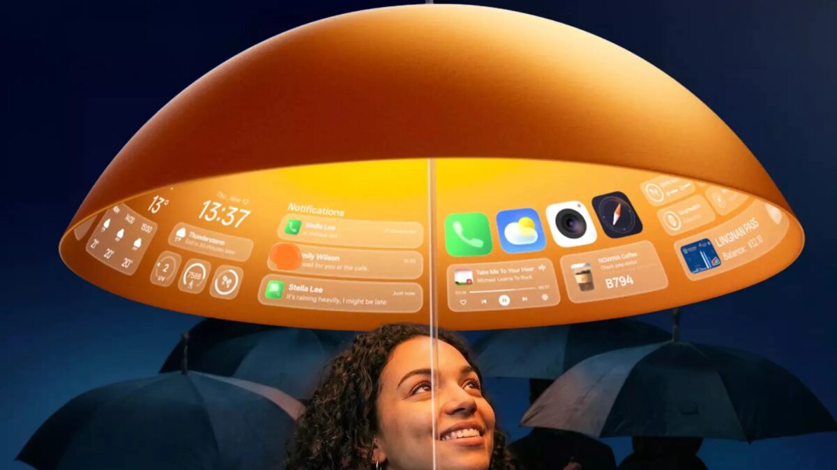 Oppo «представила» умный зонт Find U с экраном 4K и AI — но это шутка