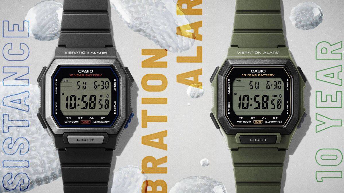 Casio представила серию часов W-738H с вибросигналом и автономностью до 10 лет