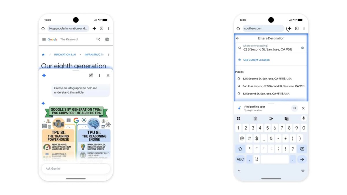 Chrome для Android встроит Gemini и автодействия по сайтам