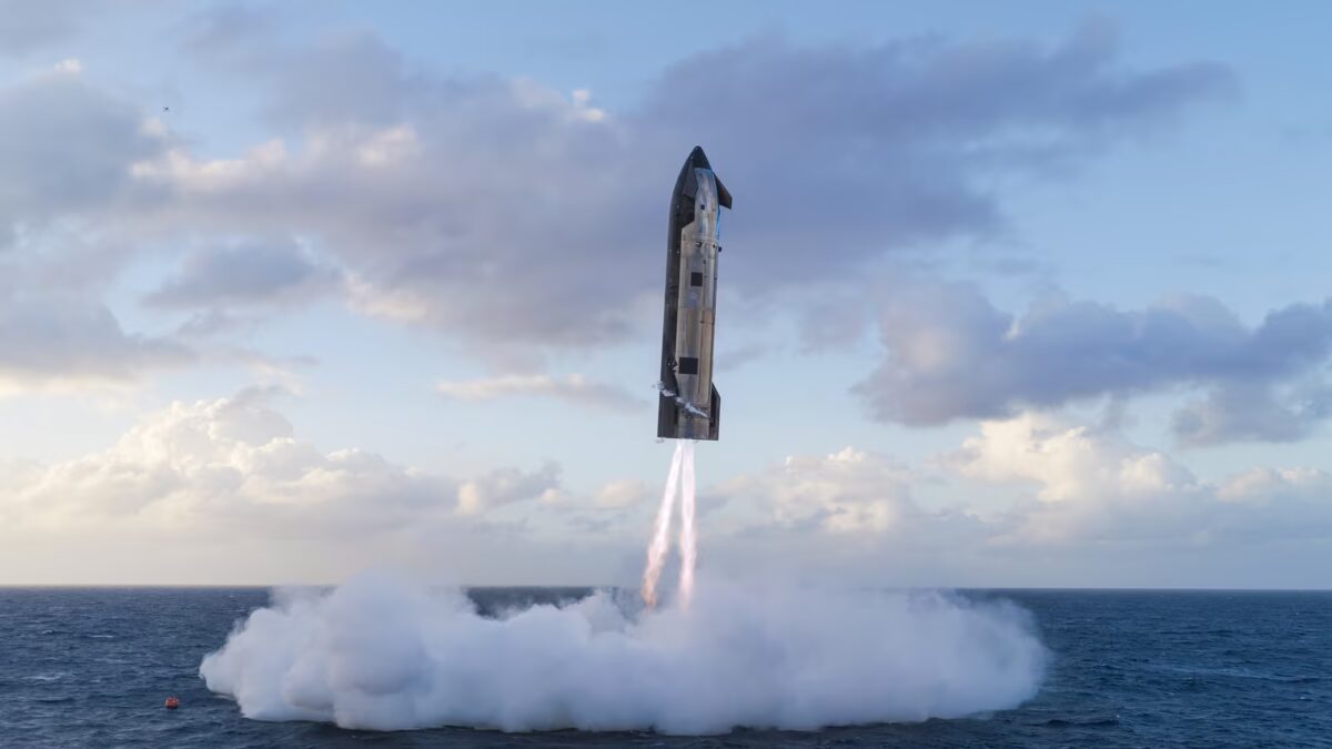 SpaceX опубликовала кадры посадки Starship V3 в 4K